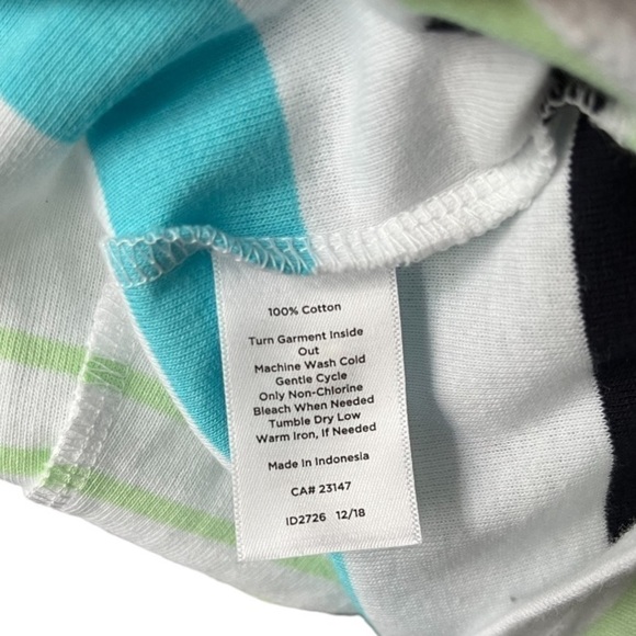 Talbots Striped V-Neck T-Shirt - Picture 4 of 5